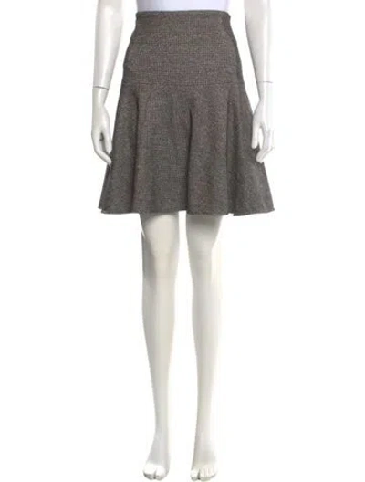 Pre-owned Brunello Cucinelli Virgin Wool Knee-length Skirt In Gray
