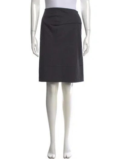 Pre-owned Brunello Cucinelli Virgin Wool Knee-length Skirt In Gray