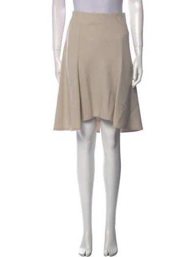 Pre-owned Brunello Cucinelli Virgin Wool Knee-length Skirt In Neutral