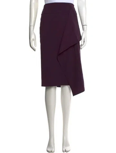 Pre-owned Brunello Cucinelli Virgin Wool Knee-length Skirt In Purple