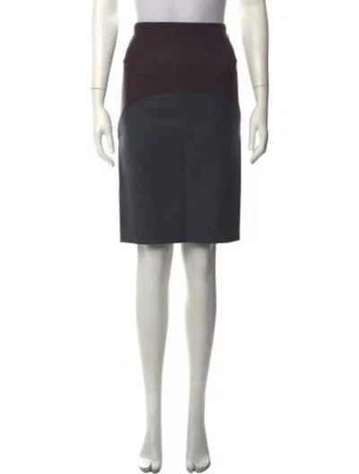 Pre-owned Brunello Cucinelli Virgin Wool Knee-length Skirt W/ Tags In Brown