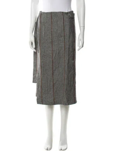 Pre-owned Brunello Cucinelli Virgin Wool Knee-length Skirt W/ Tags In Gray