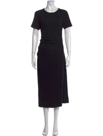 Pre-owned Brunello Cucinelli Virgin Wool Long Dress In Blue