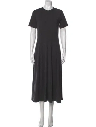 Pre-owned Brunello Cucinelli Virgin Wool Long Dress In Gray