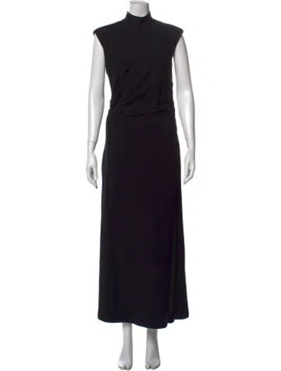 Pre-owned Brunello Cucinelli Virgin Wool Long Dress W/ Tags In Blue