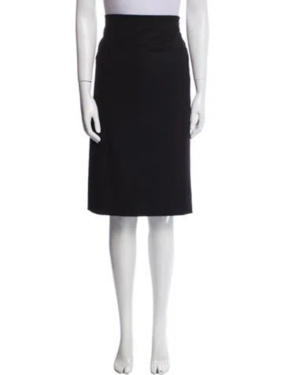 Pre-owned Brunello Cucinelli Virgin Wool Long Skirt In Black