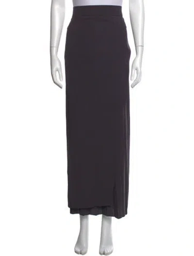 Pre-owned Brunello Cucinelli Virgin Wool Long Skirt In Black
