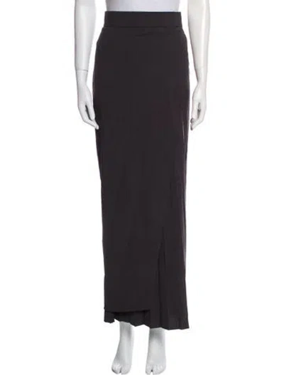 Pre-owned Brunello Cucinelli Virgin Wool Long Skirt In Gray