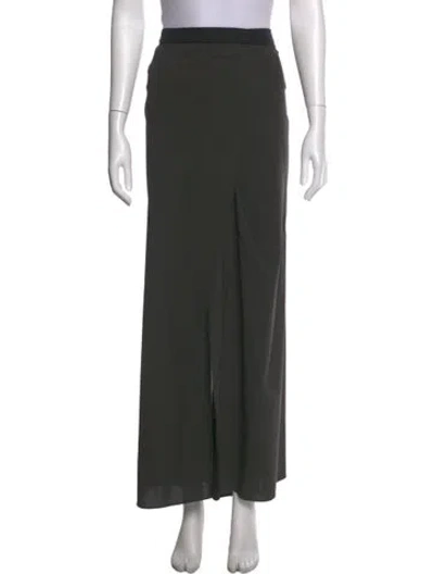 Pre-owned Brunello Cucinelli Virgin Wool Long Skirt In Gray