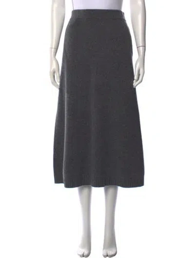 Pre-owned Brunello Cucinelli Virgin Wool Long Skirt W/ Tags In Grey