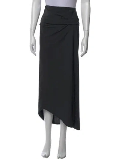 Pre-owned Brunello Cucinelli Virgin Wool Midi Length Skirt In Gray