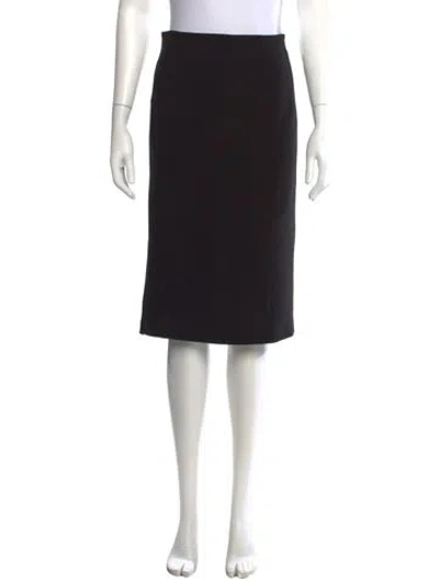 Pre-owned Brunello Cucinelli Virgin Wool Midi Length Skirt In Gray
