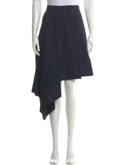 Pre-owned Brunello Cucinelli Virgin Wool Midi Length Skirt W/ Tags In Gray