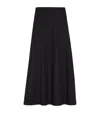 Brunello Cucinelli Virgin Wool Midi Skirt In Black