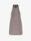 Brunello Cucinelli Virgin Wool Mini Dress In Gray