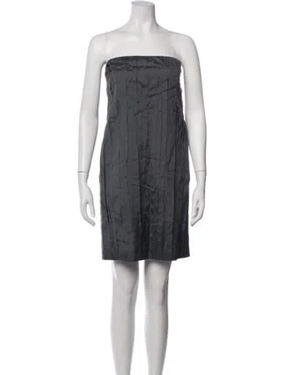 Pre-owned Brunello Cucinelli Virgin Wool Mini Dress In Gray