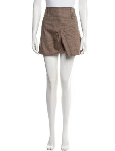 Pre-owned Brunello Cucinelli Virgin Wool Mini Shorts In Brown