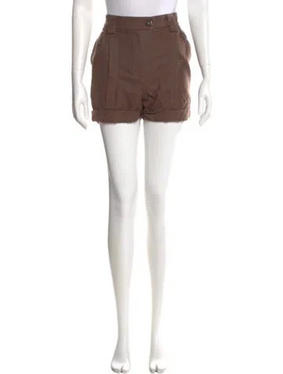 Pre-owned Brunello Cucinelli Virgin Wool Mini Shorts In Brown