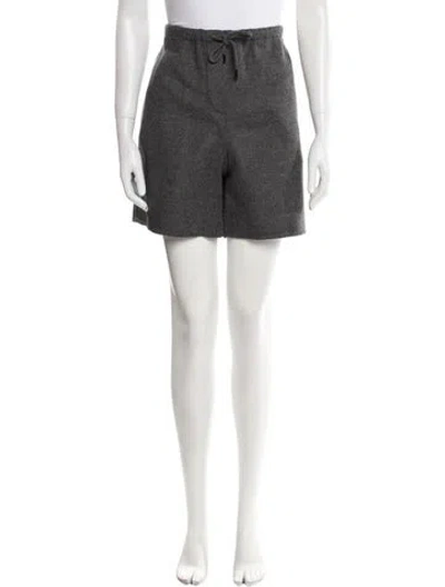Pre-owned Brunello Cucinelli Virgin Wool Mini Shorts In Gray