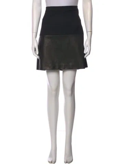 Pre-owned Brunello Cucinelli Virgin Wool Mini Skirt In Black