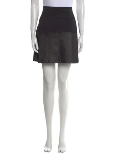 Pre-owned Brunello Cucinelli Virgin Wool Mini Skirt In Black