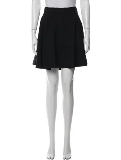 Pre-owned Brunello Cucinelli Virgin Wool Mini Skirt In Black