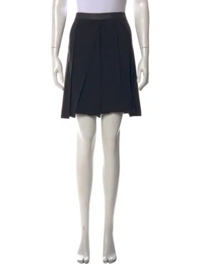 Pre-owned Brunello Cucinelli Virgin Wool Mini Skirt In Black