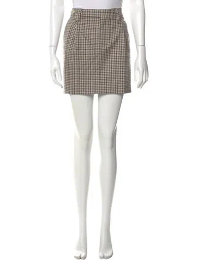Pre-owned Brunello Cucinelli Virgin Wool Mini Skirt In Brown