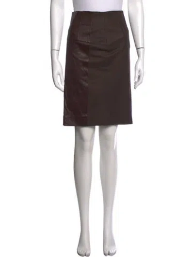 Pre-owned Brunello Cucinelli Virgin Wool Mini Skirt In Brown