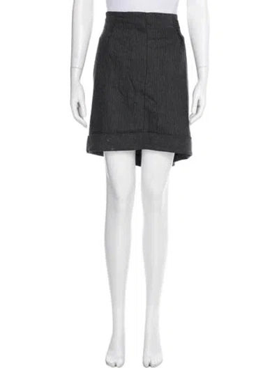 Pre-owned Brunello Cucinelli Virgin Wool Mini Skirt In Gray