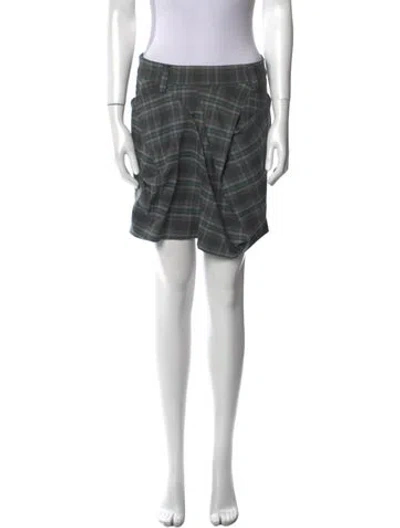 Pre-owned Brunello Cucinelli Virgin Wool Mini Skirt In Gray