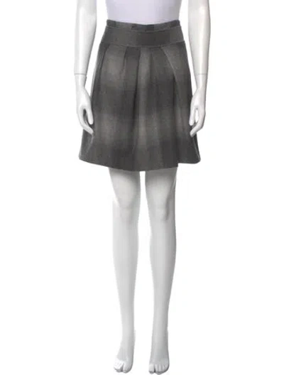 Pre-owned Brunello Cucinelli Virgin Wool Mini Skirt In Gray