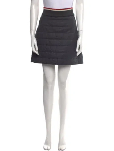 Pre-owned Brunello Cucinelli Virgin Wool Mini Skirt In Gray