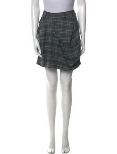 Pre-owned Brunello Cucinelli Virgin Wool Mini Skirt In Gray
