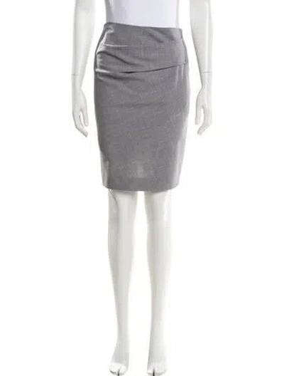Pre-owned Brunello Cucinelli Virgin Wool Mini Skirt In Gray