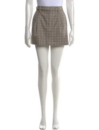 Pre-owned Brunello Cucinelli Virgin Wool Mini Skirt In Gray
