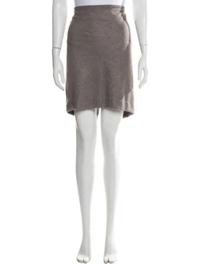 Pre-owned Brunello Cucinelli Virgin Wool Mini Skirt In Gray