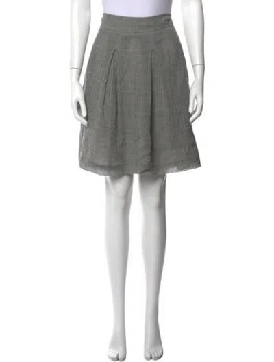 Pre-owned Brunello Cucinelli Virgin Wool Mini Skirt In Gray
