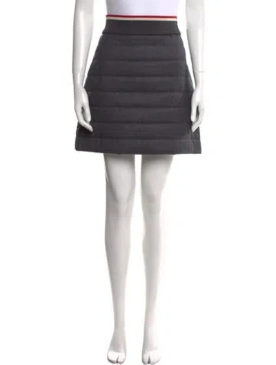 Pre-owned Brunello Cucinelli Virgin Wool Mini Skirt In Gray