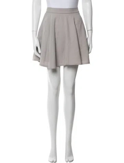 Pre-owned Brunello Cucinelli Virgin Wool Mini Skirt In Gray