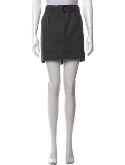 Pre-owned Brunello Cucinelli Virgin Wool Mini Skirt In Grey