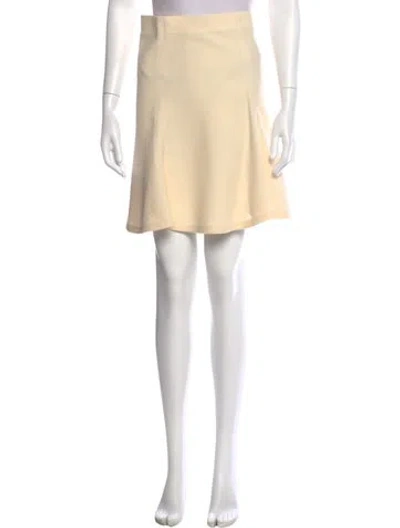 Pre-owned Brunello Cucinelli Virgin Wool Mini Skirt In Neutral