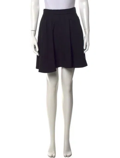 Pre-owned Brunello Cucinelli Virgin Wool Mini Skirt W/ Tags In Black