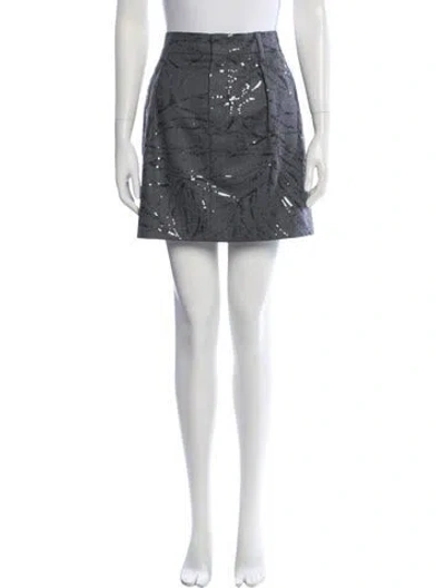 Pre-owned Brunello Cucinelli Virgin Wool Mini Skirt W/ Tags In Gray