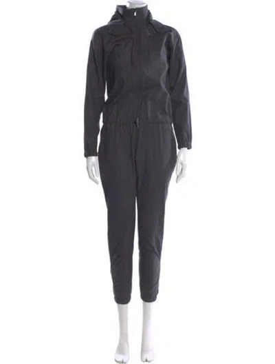 Pre-owned Brunello Cucinelli Virgin Wool Mock Neck Jumpsuit In Gray