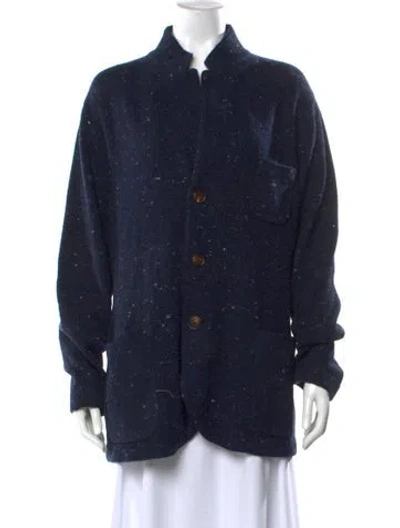 Pre-owned Brunello Cucinelli Virgin Wool Mock Neck Sweater In Black
