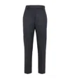 Brunello Cucinelli Virgin Wool Monili Cigarette Trousers In Grey