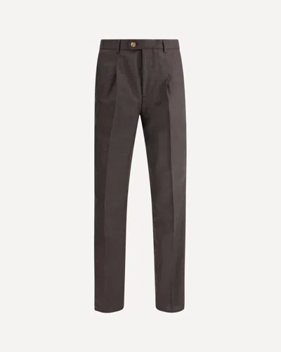 Brunello Cucinelli Virgin Wool Pants In Brown