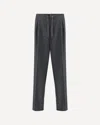 Brunello Cucinelli Virgin Wool Pants In Gray