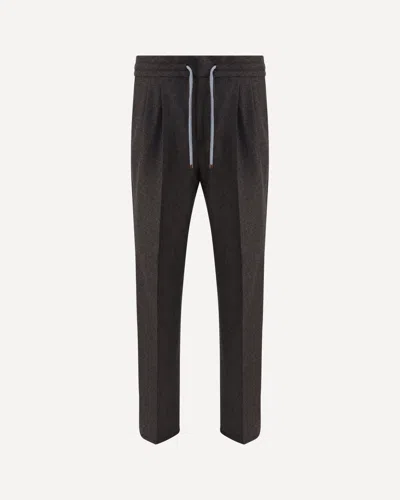 Brunello Cucinelli Virgin Wool Pants In Black